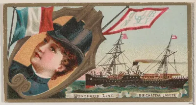 Steamship Chateau Lafitte, Bordeaux Line, from the Ocean and River Steamers series (N83) for Duke brand cigarettes