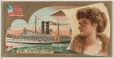 Steamship City of Worcester, Norwich Line, from the Ocean and River Steamers series (N83) for Duke brand cigarettes
