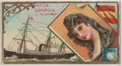 Steamship Habana, Transatlantica Espanola, from the Ocean and River Steamers series (N83) for Duke brand cigarettes