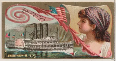 Steamship New York, Albany "Day" Line, from the Ocean and River Steamers series (N83) for Duke brand cigarettes