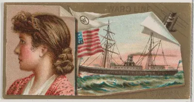 Steamship Niagara, Ward Line, from the Ocean and River Steamers series (N83) for Duke brand cigarettes