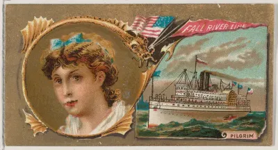 Steamship Pilgrim, Fall River Line, from the Ocean and River Steamers series (N83) for Duke brand cigarettes
