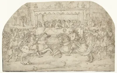 Steekspel ter gelegenheid van de bruiloft van een prins