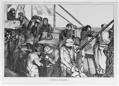 Steerage Emigrants, from "The Graphic," vol. 1