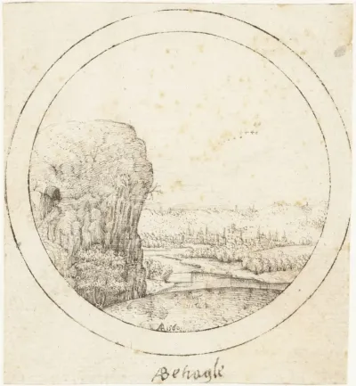 Steile rotsen bij een rivier