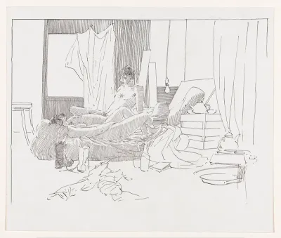 Stel in slaapkamer