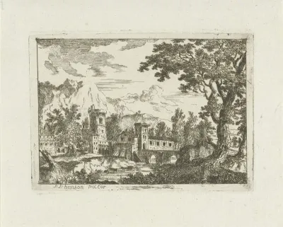 Stenen gebouwen aan een rivier