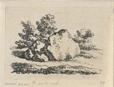 Stenen in een landschap