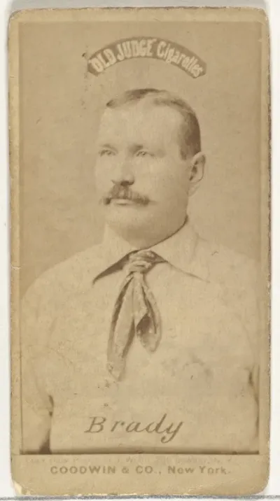 Stephen A. "Steve" Brady, New York Metropolitans, from the Old Judge series (N172) for Old Judge Cigarettes