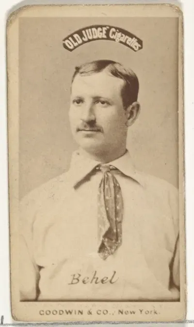 Stephen Arnold Douglas "Steve" Behel, New York Metropolitans, from the Old Judge series (N172) for Old Judge Cigarettes