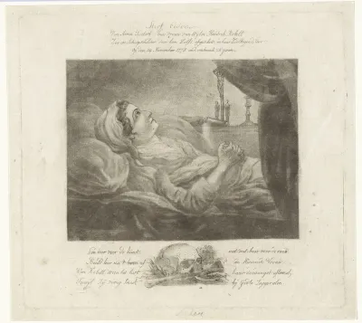 Sterfbed van Anna Detert, echtgenote van Hendrik Kobell
