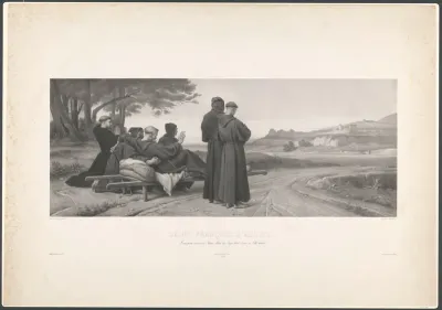 Stervende H. Franciscus van Assisi naar zijn geboortedorp gebracht
