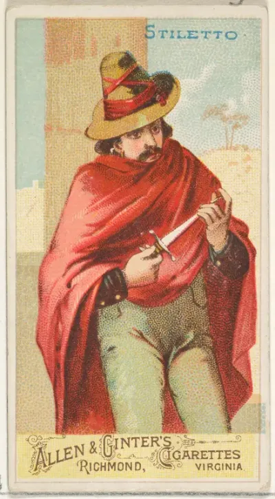 Stiletto, from the Arms of All Nations series (N3) for Allen & Ginter Cigarettes Brands