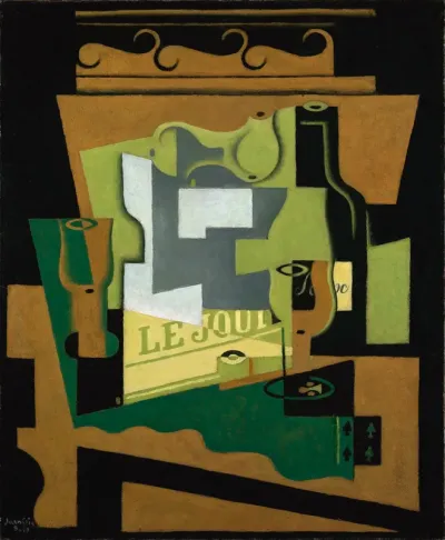 Still life with a bottle of Bordeaux