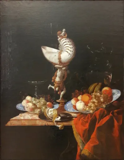 Still life with a nautilus cup