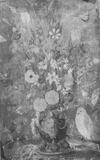 Still Life with a Vase of Flowers and Two Birds