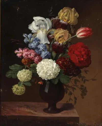 Still life with flowers in a vase.