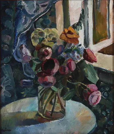 Still life with flowers in a vase