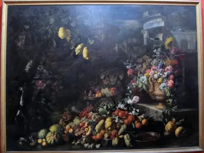 Still-life with fruit and flowers