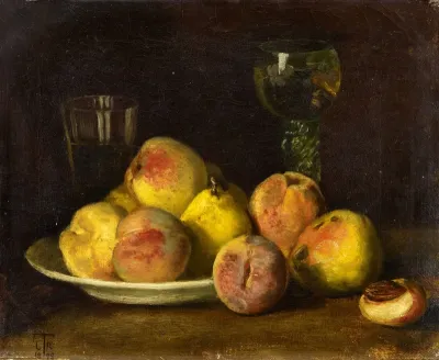 Still Life with Fruit and two Glasses