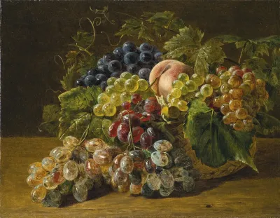 Still Life with Grapes and Peaches