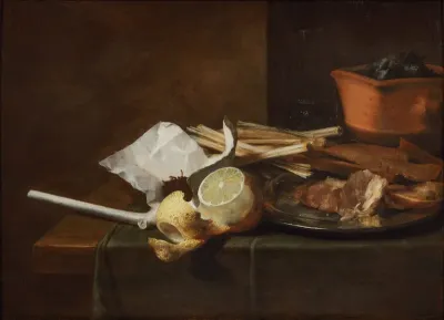 Still Life with Lemon, Pipe and Bread