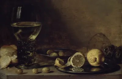 Still Life with Rummers and Lemons