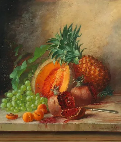 Still life with tropical fruits.