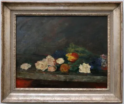 Still Life with Tulips and Roses