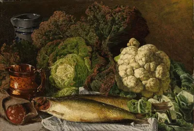 Still Life with Vegetables and Fish