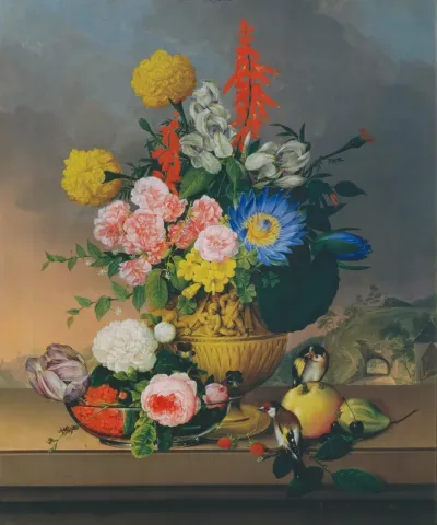 Stilleben mit Blumenstrauß