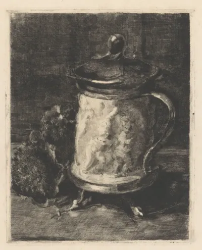 Stilleven met bierpul