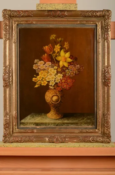 Stilleven, vaas met bloemen