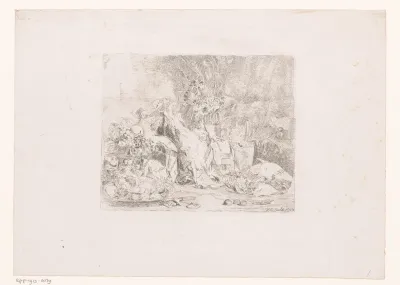 Stilleven van bloemen, vruchten en wild