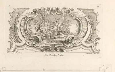 Stilleven van schelpen, planten en koraaltakken op een waterval