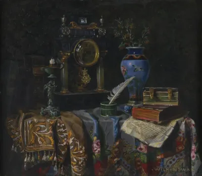 Stillleben mit Interieur