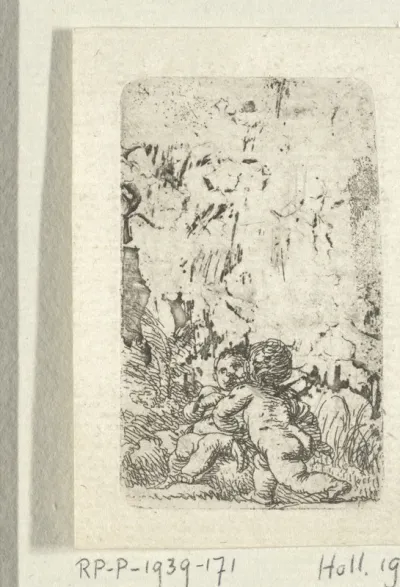 Stoeiende putti