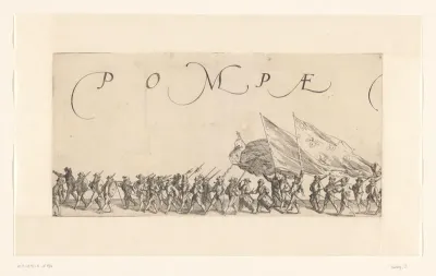 Stoet tijdens de intocht van Robert Dudley te Den Haag, 6 januari 1586