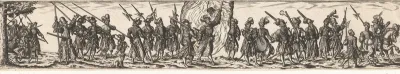 Stoet van soldaten
