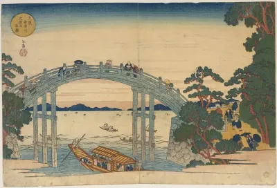 Stone Bridge over the Aji River, Osaka