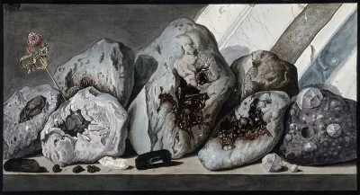 Stones or crystals from Mount Vesuvius
