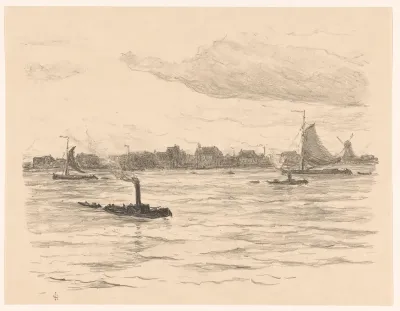 Stoomboot op de Maas