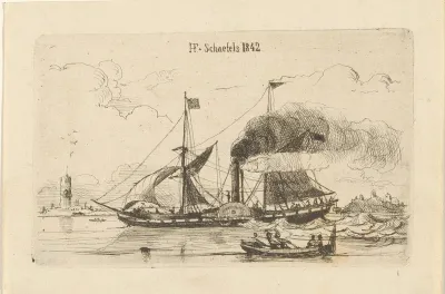 Stoomboot op het water
