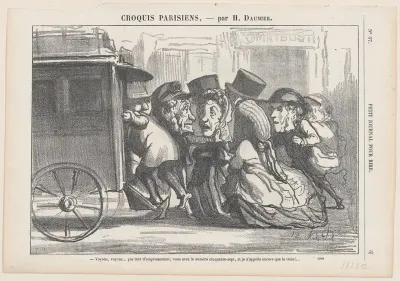 Stop pushing please... you have the number 57 and I just called number 3!, from "Parisian Sketches"