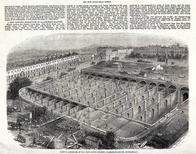 Storage reservoir at Claremont Square, Pentonville, under construction