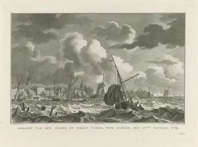 Storm en hoge vloed bij Elburg, 1776