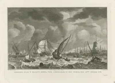 Storm op het IJ aan het Blauwhoofd te Amsterdam, 1776
