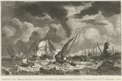 Storm op het IJ aan het Blauwhoofd te Amsterdam, 1776