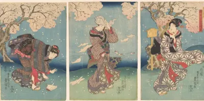 Stormachtige dag aan de Sumida rivier