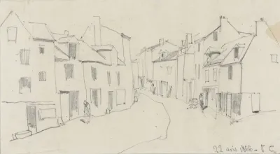 Straat in een Frans stadje